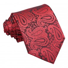 Paisley Classic Tie Black and Red